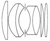 ズマリット50mmレンズの光学設計図